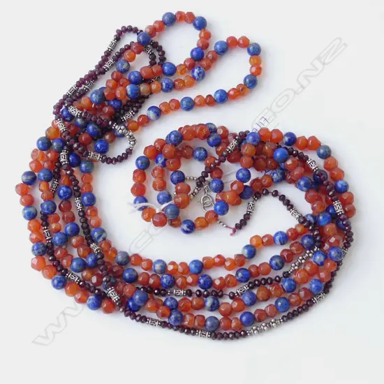 3 GEMSTONE NECKLACES