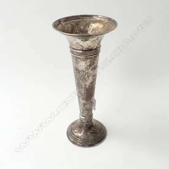 STG SILVER VASE, LONDON 1918 H.245mm, WEIGHTED