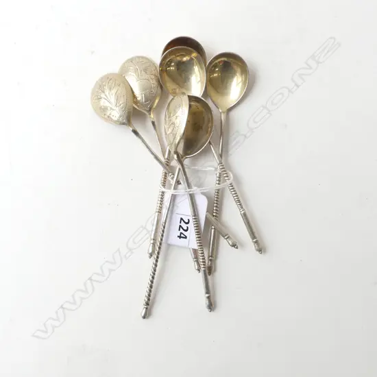 7 840 SILVER COFFEE SPOONS, 89gms