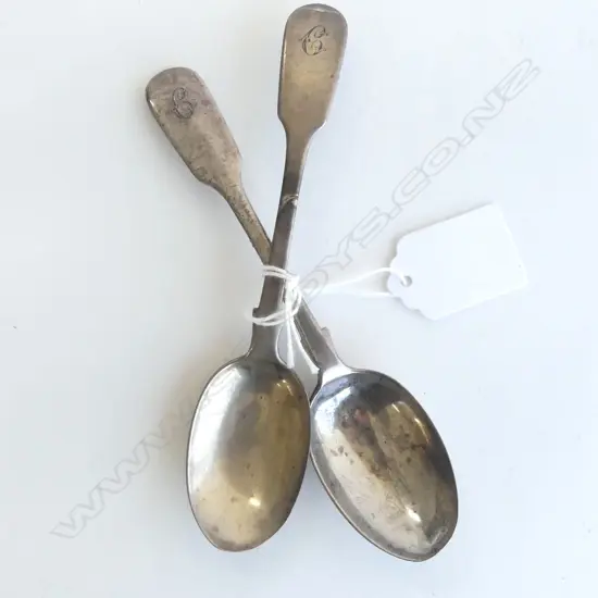 Pr. Victorian Period silver teaspoons London 1866. 47gms