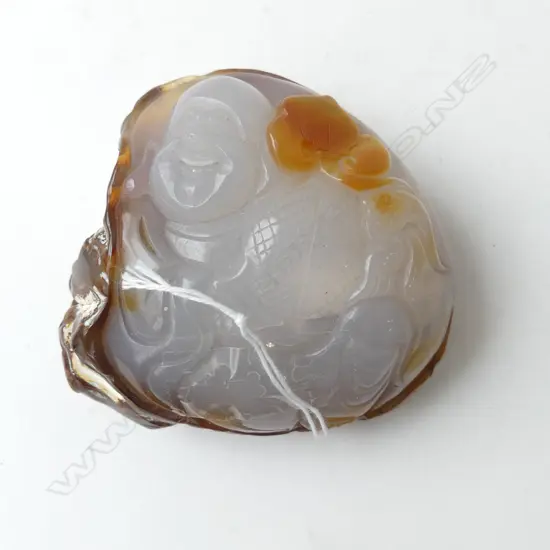 CARVED ORIENTAL GEMSTONE W.90mm