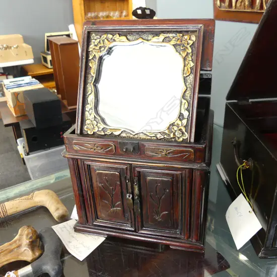 ANTIQUE ORIENTAL JEWELLERY BOX 240x235x210mm