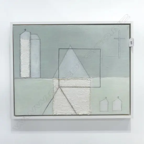 CAROLE HUTCHINSON 'PURE PEACE' MIXED MEDIA ON BOARD 2007, 355x460mm CANVAS BENDING