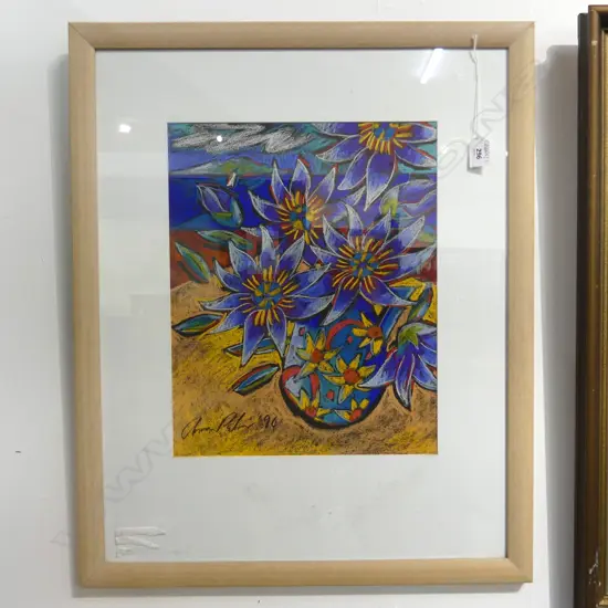 ANNA PALMER 'WATERLILLIES' PASTEL '94 395x315mm