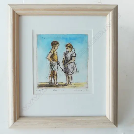 GREG WHITECLIFFE 'REPRIMAND' ETCHING 29/50 '84 140x130mm