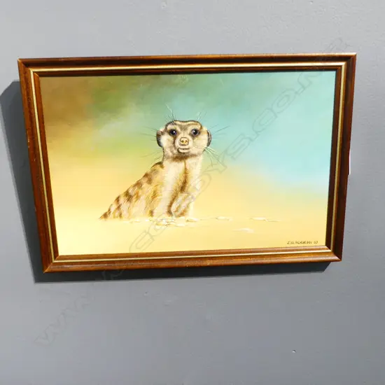 J. BLACKBURN, MEERCAT, ACRYLIC ON BOARD 160x245mm