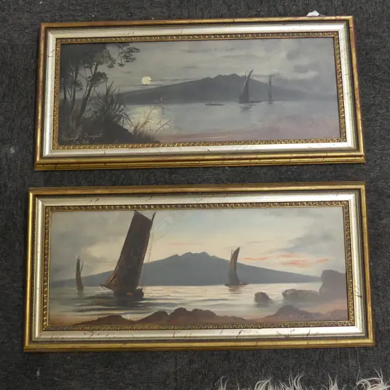 PR DE RITZ COLONIAL OILS 'SUNSET RANGITOTO' & 'MOONLIGHT RANGITOTO' 230x600mm