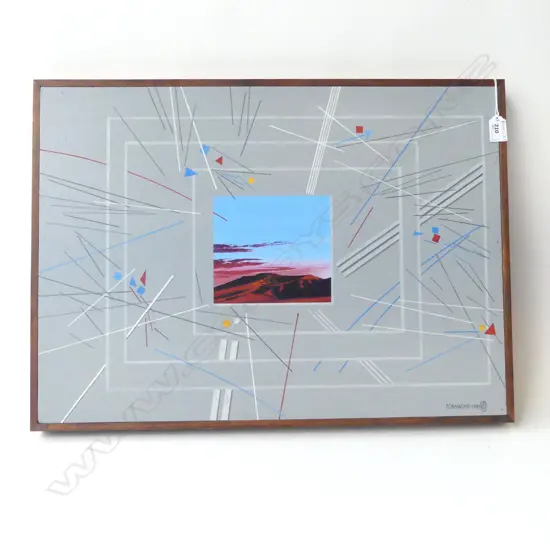 PETER CRAMOND, UNTITLED ABSTRACT, OIL ON BOARD 1983 445x620mm