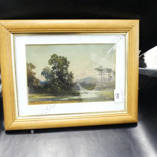 H.FULLER, MOONLIT SCENE, WATERCOLOUR, SIGNED, 120 x 190mm