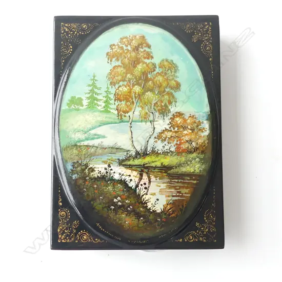 RUSSIAN HAND PAINTED BOX 150x100mm