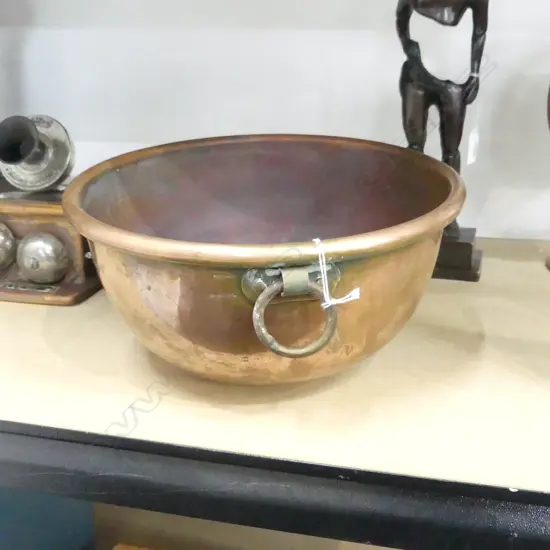VINTAGE FRENCH COPPER MIXING BOWL 275mm dia