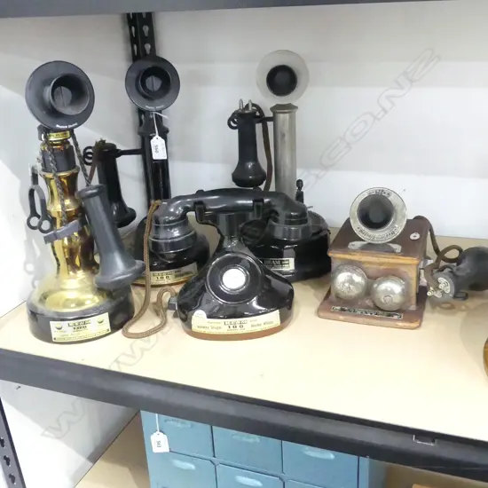 5 VINTAGE TELEPHONE DECANTERS