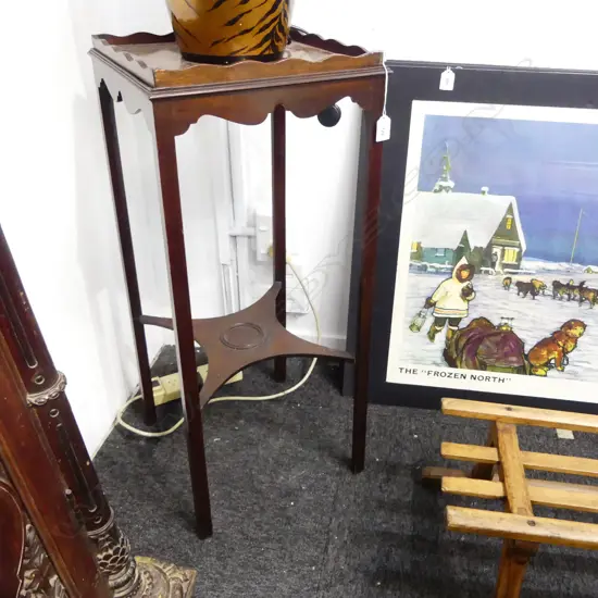 ANTIQUE MAHOGANY SIDE TABLE 345x335x800mm