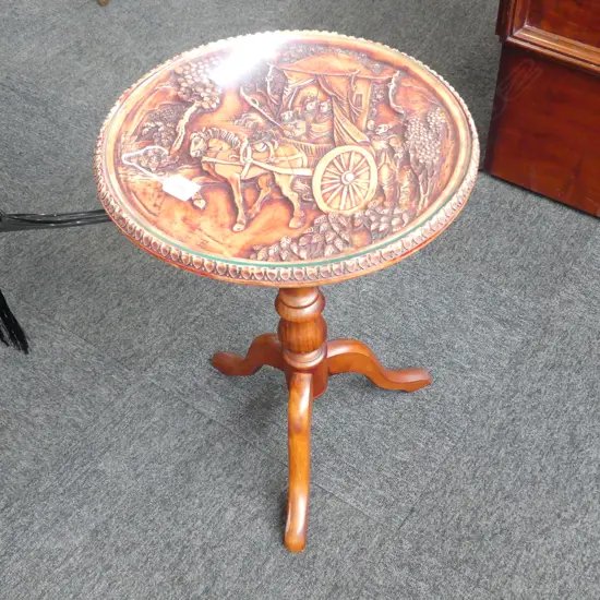 WINE TABLE w. GLASS TOP H.575mm