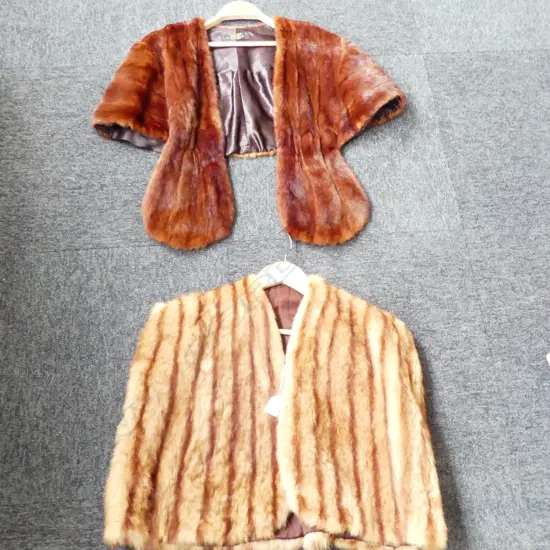 2 VINTAGE FUR STOLES