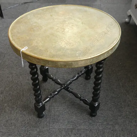 BRASS TOP TABLE 600mm dia