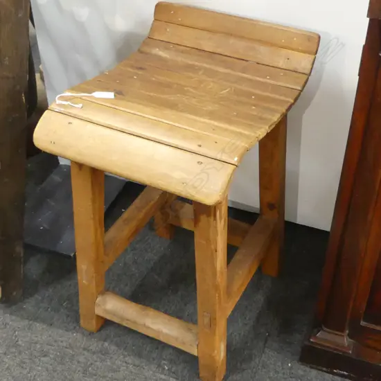 RUSTIC WOODEN STOOL H.600mm