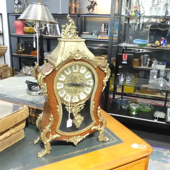 ANTIQUE STYLE 'SCALET' MANTLE CLOCK H.570mm