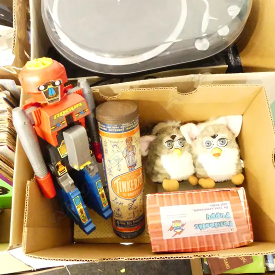 BOX LOT ROBOT TOY VINTAGE PCS ETC
