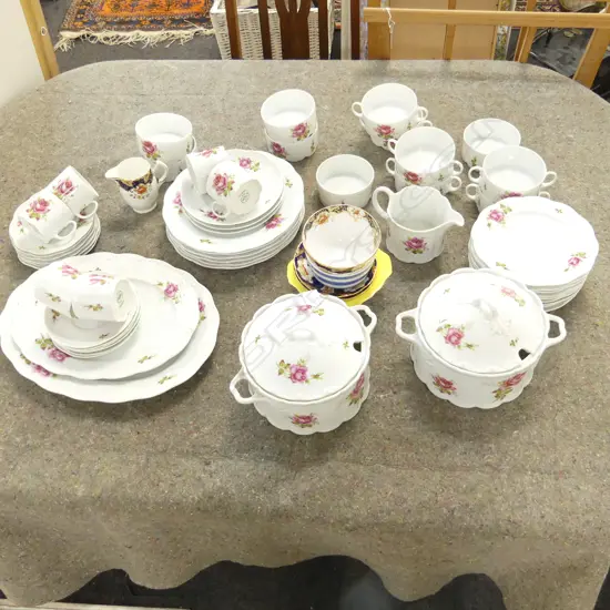 ROSENTHAL GERMAN DINNER SERVICE, ROSE PATTERN & OTHERS
