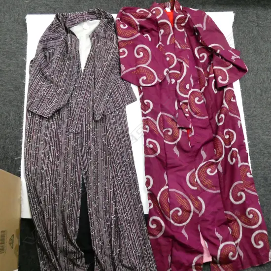 2 PURPLE KIMONO ROBES