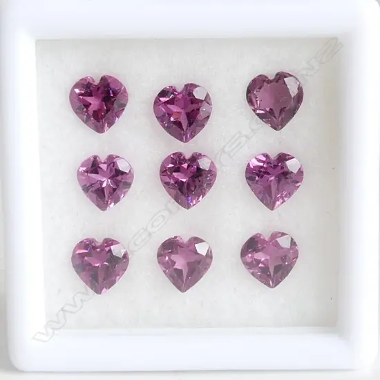 GRAPE GARNET HEARTS 6MM  9= 7.84CT