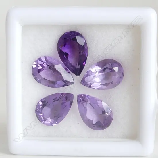 AMETHYST 12X8 PEAR 5 = 14.20CT