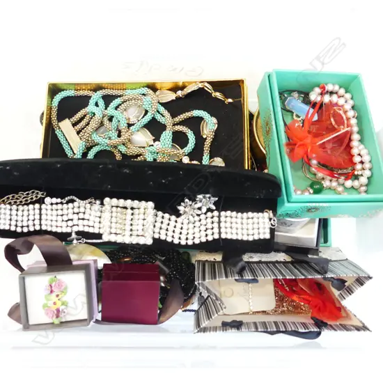 TRAY OF COSTUME JEWLERY