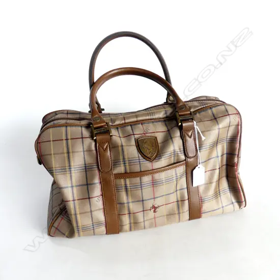 SML FERRARI STYLED BAG w LOGOS, USED CONDITION, L.350 x 200mm