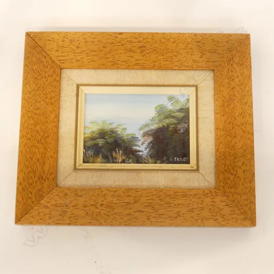 COLLEEN TETLEY 'KARAPIRO BUSH' OIL ON BOARD 80x115mm