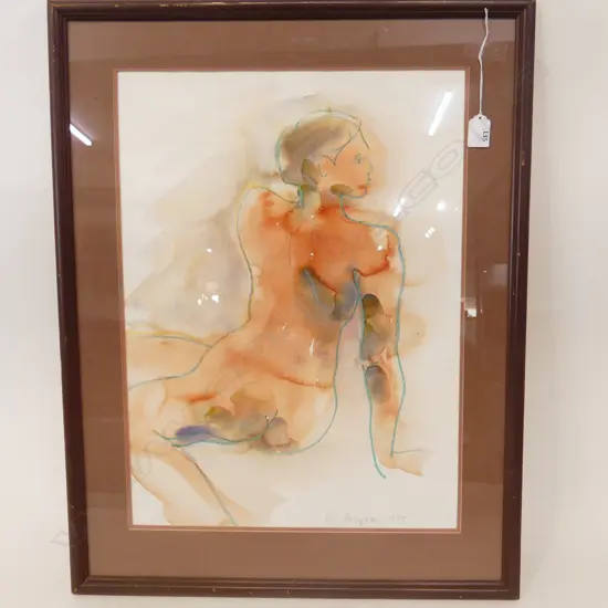 SIGNED NUDE W/C 545x400mm