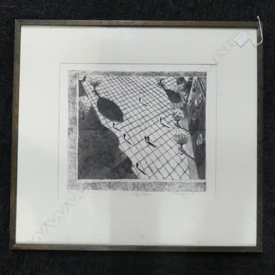 PAULINE THOMPSON, CITY SQUARE, SCREENPRINT '84 7/13 325x380mm