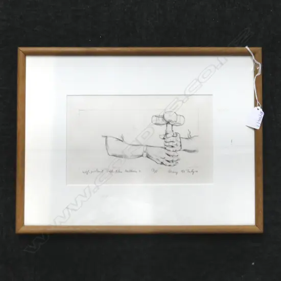 MARY MCINTYRE 'SELF-PORTRAIT WITH BLUE BALLOON 2' 12/15 150x245mm