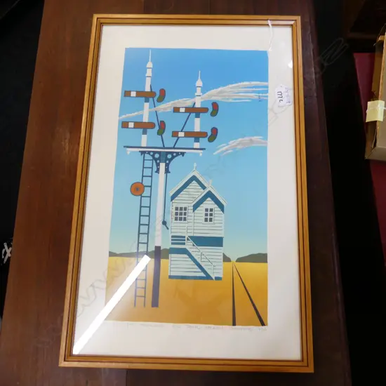 DONAL MACKAY 'NO TRAIN FOR OMARAMA' SCREENPRINT 1992 4/40 520x320mm