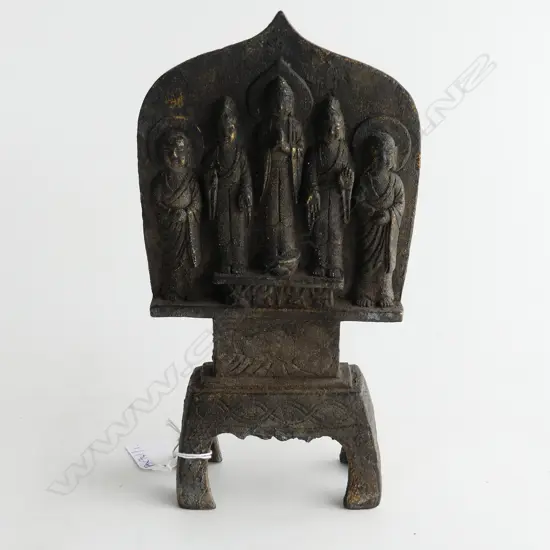 CHINESE BRONZE BUDDHA STATUE; ARCHAIC NORTHERN WEI STYLE H.245mm