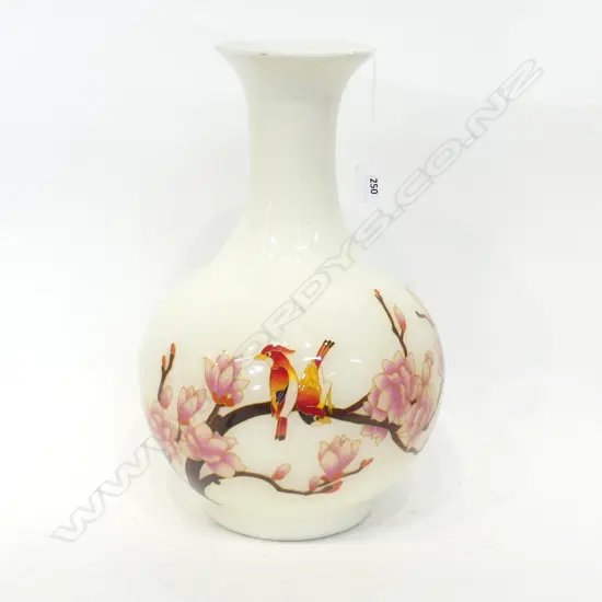LARGE CONTEMPORARY CHINESE CERAMIC CLOISONNE FLOOR VASE H 390 MM