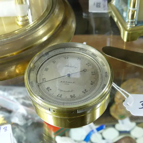 SURVEYORS ANEROID BAROMETER BY STANLEY, LONDON c.1920 70mm dia