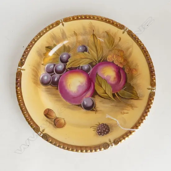 AYNSLEY CABINET PLATE BY D.JONES Dia 270mm 