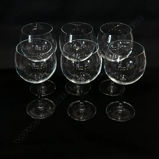 BOX OF 6 LARGE WINE GOBLETS BOXED