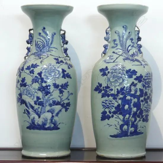 PR LG B/W ORIENTAL VASES H.600mm