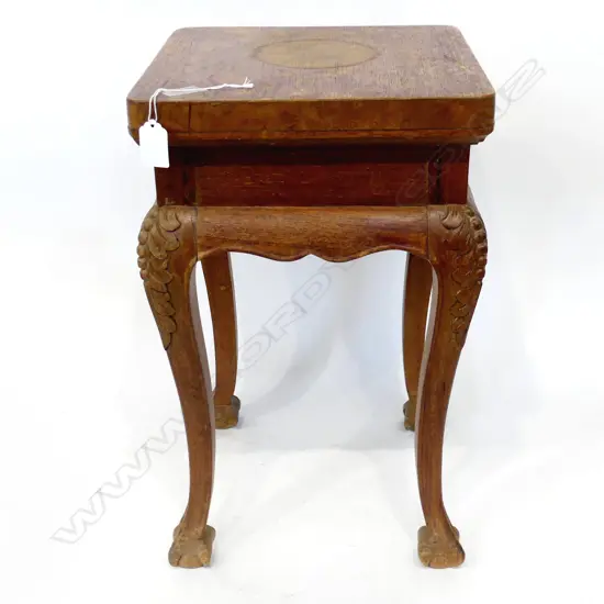 ORIENTAL HARDWOOD SIDE TABLE H.455mm