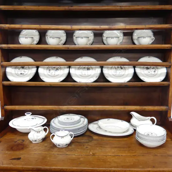 ROYAL DOULTON 'OLD COLONY' DINNER SET SOME FAULTS