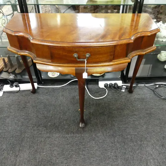 MAHOGANY DEMI LUNE HALL TABLE 950x420x730mm