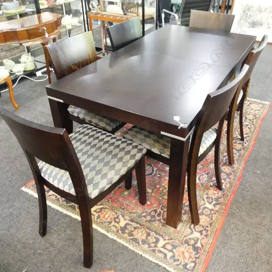 CONTEMPORARY DINING TABLE 1600x850x730mm + 6 CHAIRS