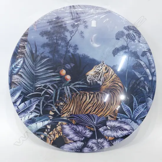 CIRCULAR LEOPARD PRINT ON CANVAS D 800 MM