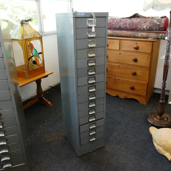 TALL 15 DRAWER METAL FILING CABINET 300x400x1330mm
