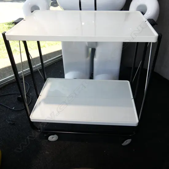 RETRO 1970s BAR TROLLEY - LOUIS LUCIEN LEPOIX FOR FRZ 680x400x730mm