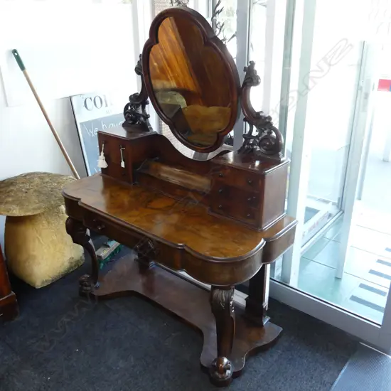VICTORIAN MAHOGANY DRESSING TABLE 1200x510mm