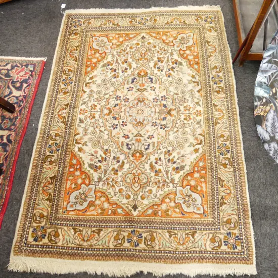 HAND KNOTTED WOOL PILE RUG 1450x1040mm