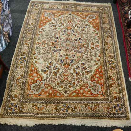 HAND KNOTTED WOOL PILE RUG 1500x1020mm